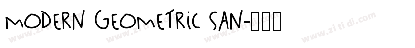 Modern Geometric San字体转换